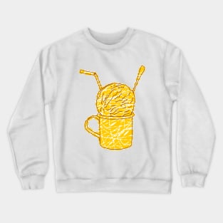 yellow and brown vintage ice cream Crewneck Sweatshirt